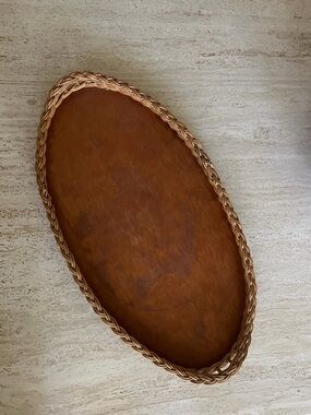 Vintage Oval Woven Tray